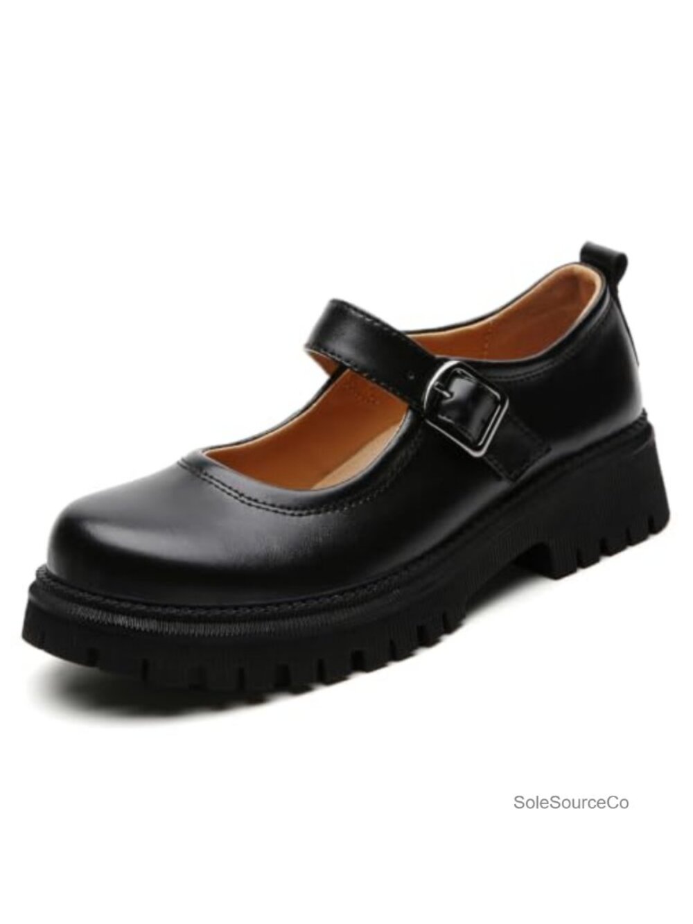 Mary Jane Shoes Women Chunky Platform Oxford Buckle Strap Memory Foam Insole